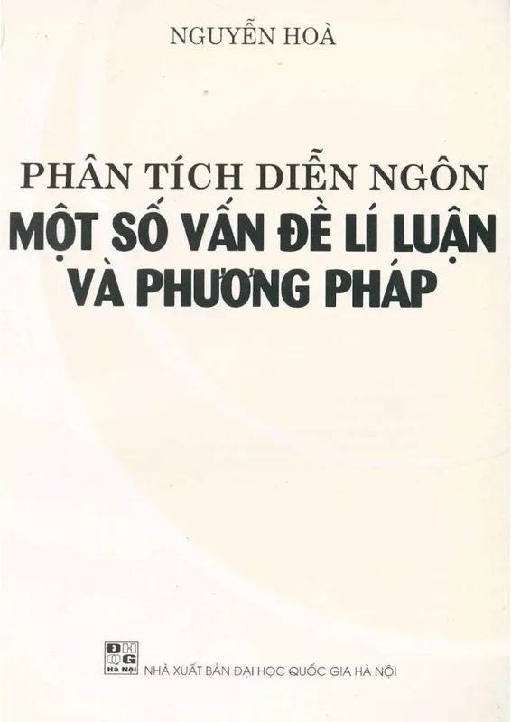 Phân tích diễn ngôn một số vấn đề lí luận và phương pháp, Nguyễn Hòa